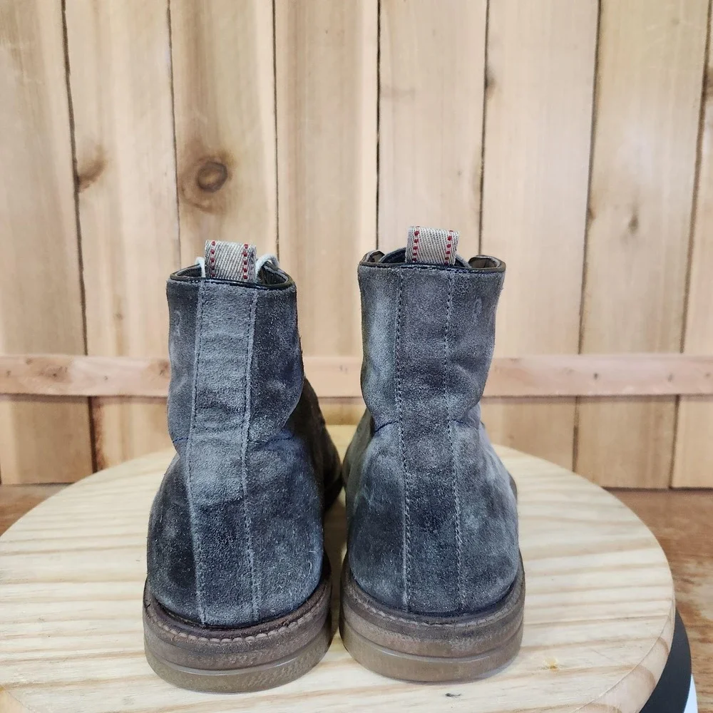 Roan By Bed Stu Drell Boots Mens 10 Gray Suede Chukka Ankle Lace Up